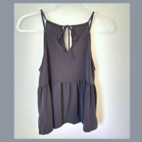 American Eagle Soft Black Peplum Tank- AE tank, sz Medium - Picture 4 of 4